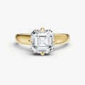 Asscher Compassss Claw Tapered Band