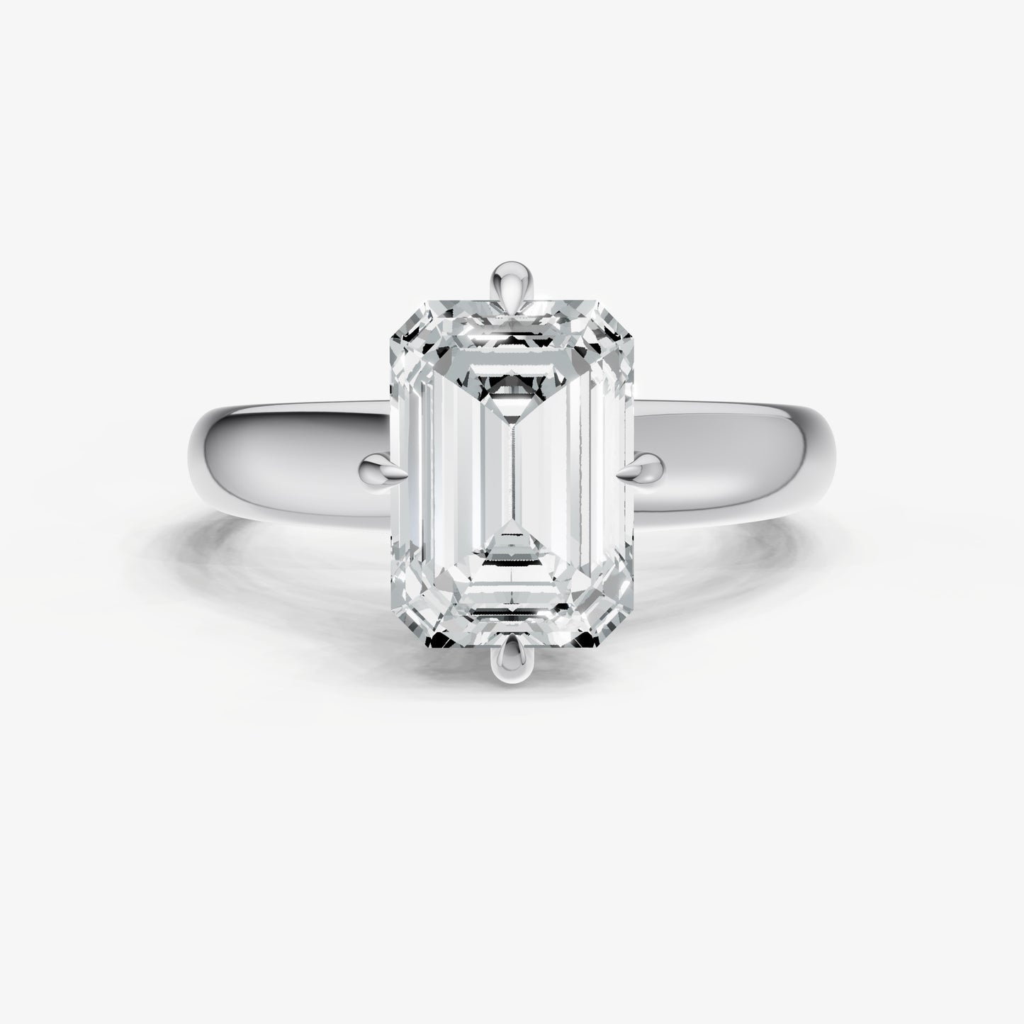 Emerald Compassss Claw Tapered Band