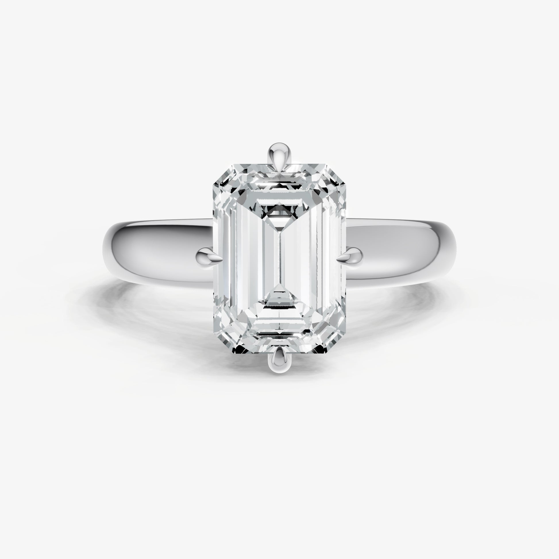 Emerald Compassss Claw Tapered Band