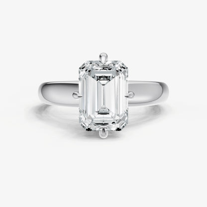 Emerald Compassss Claw Tapered Band