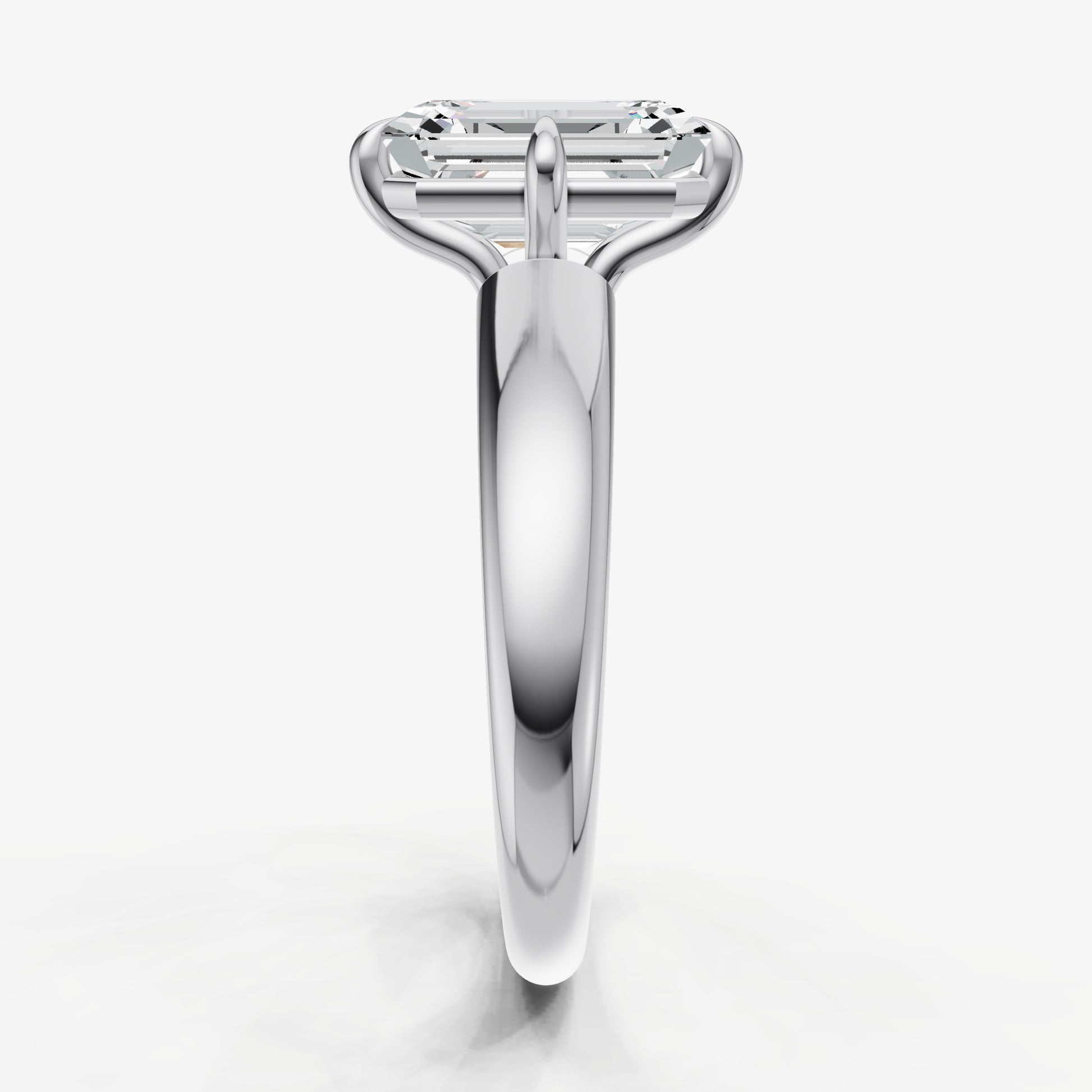 Emerald Compassss Claw Tapered Band