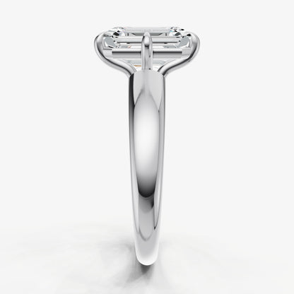 Emerald Compassss Claw Tapered Band