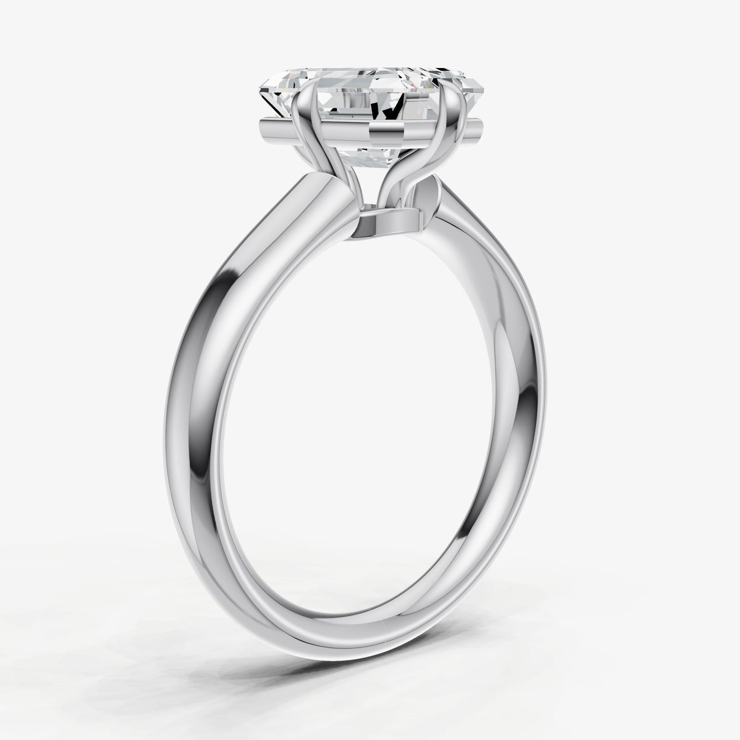 Emerald Compassss Claw Tapered Band