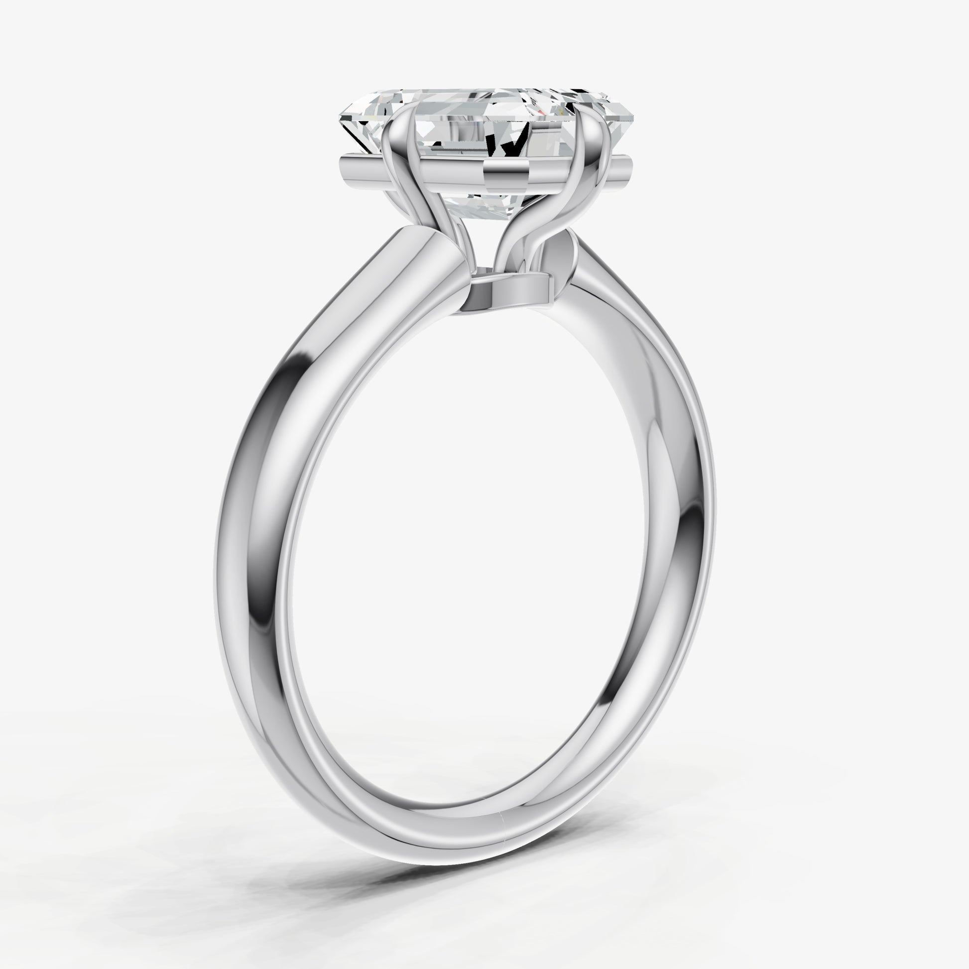 Emerald Compassss Claw Tapered Band
