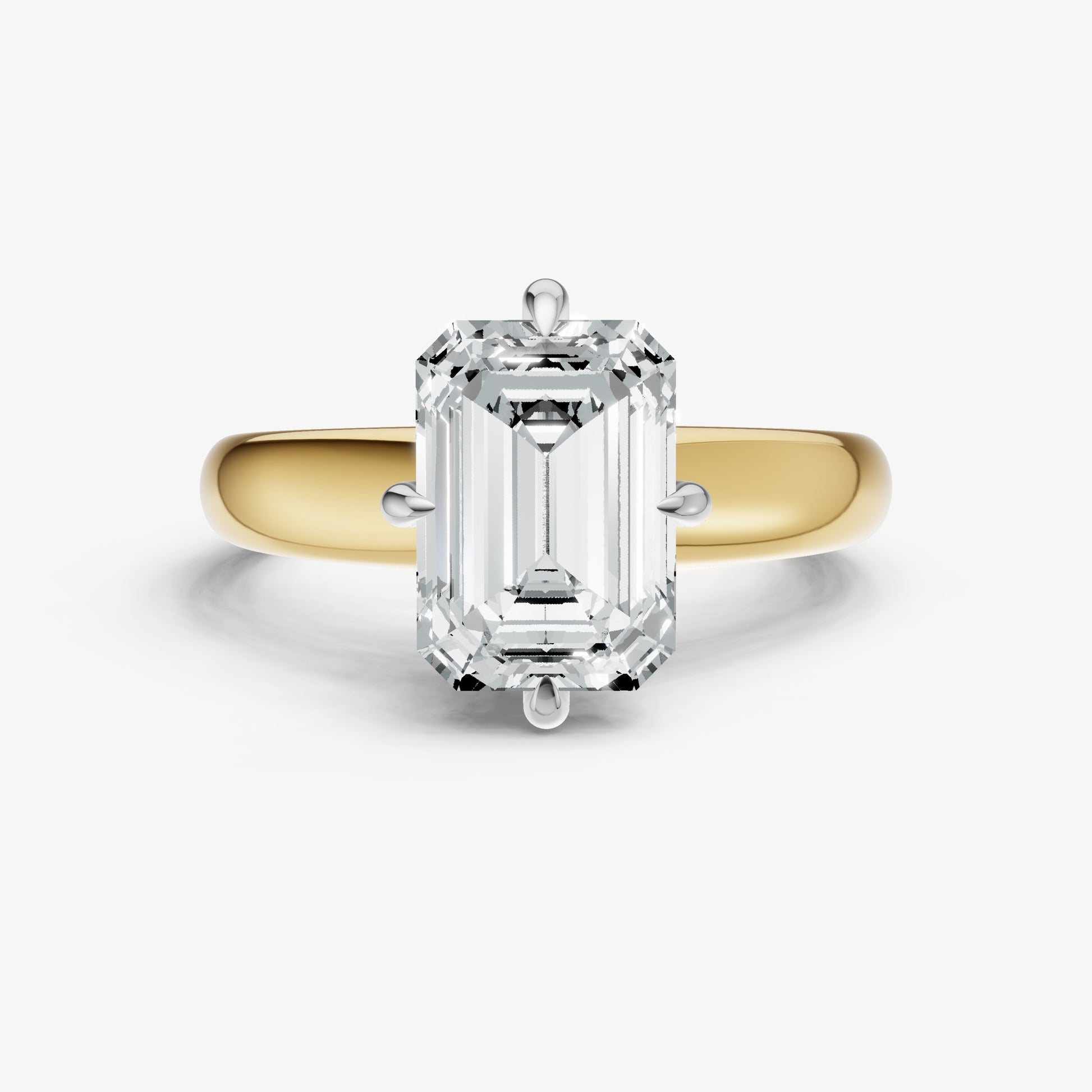 Emerald Compassss Claw Tapered Band