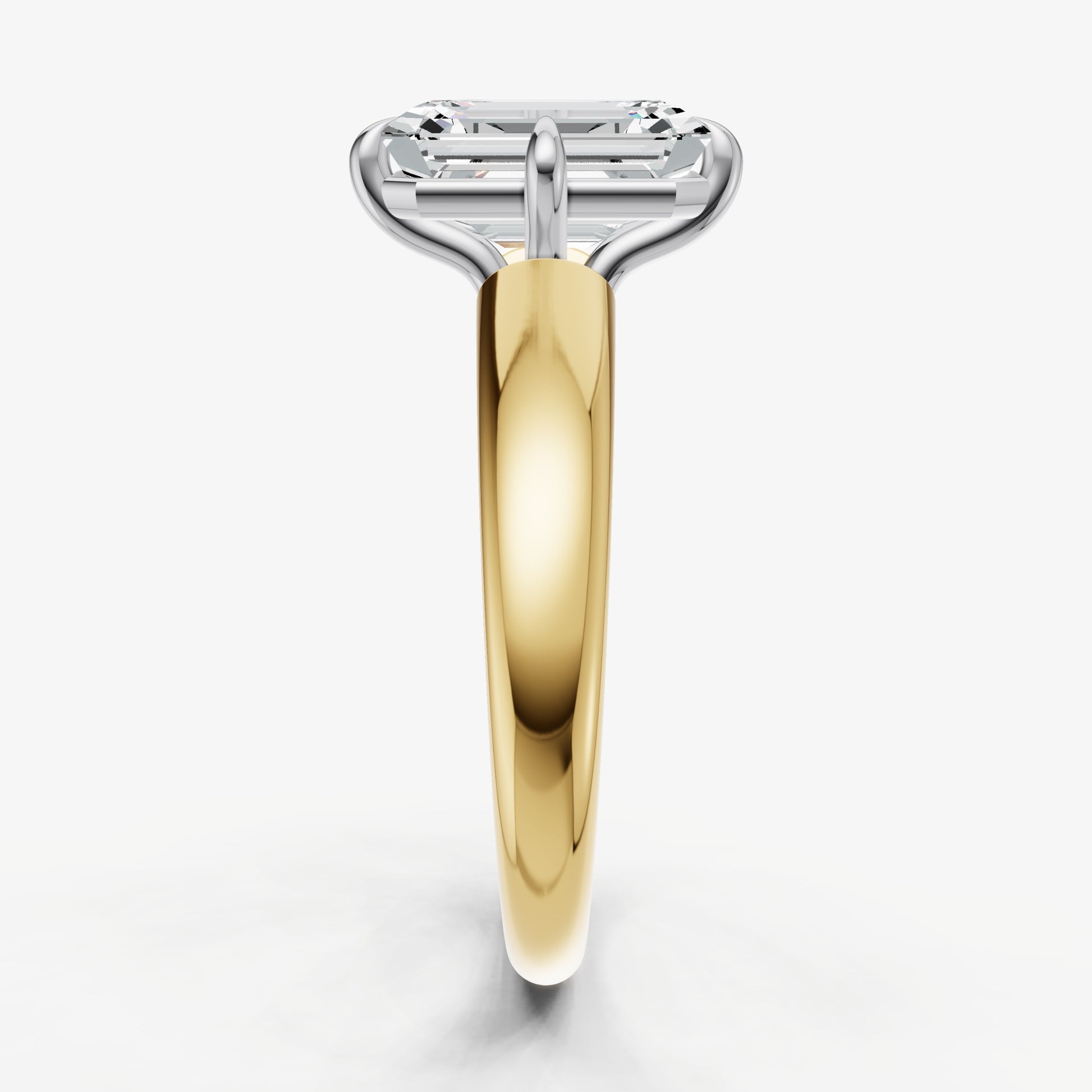 Emerald Compassss Claw Tapered Band