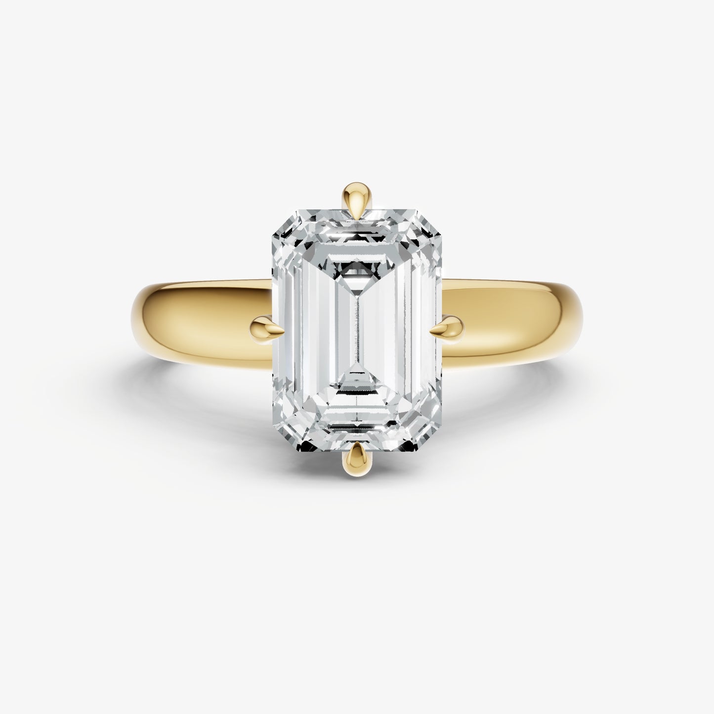 Emerald Compassss Claw Tapered Band
