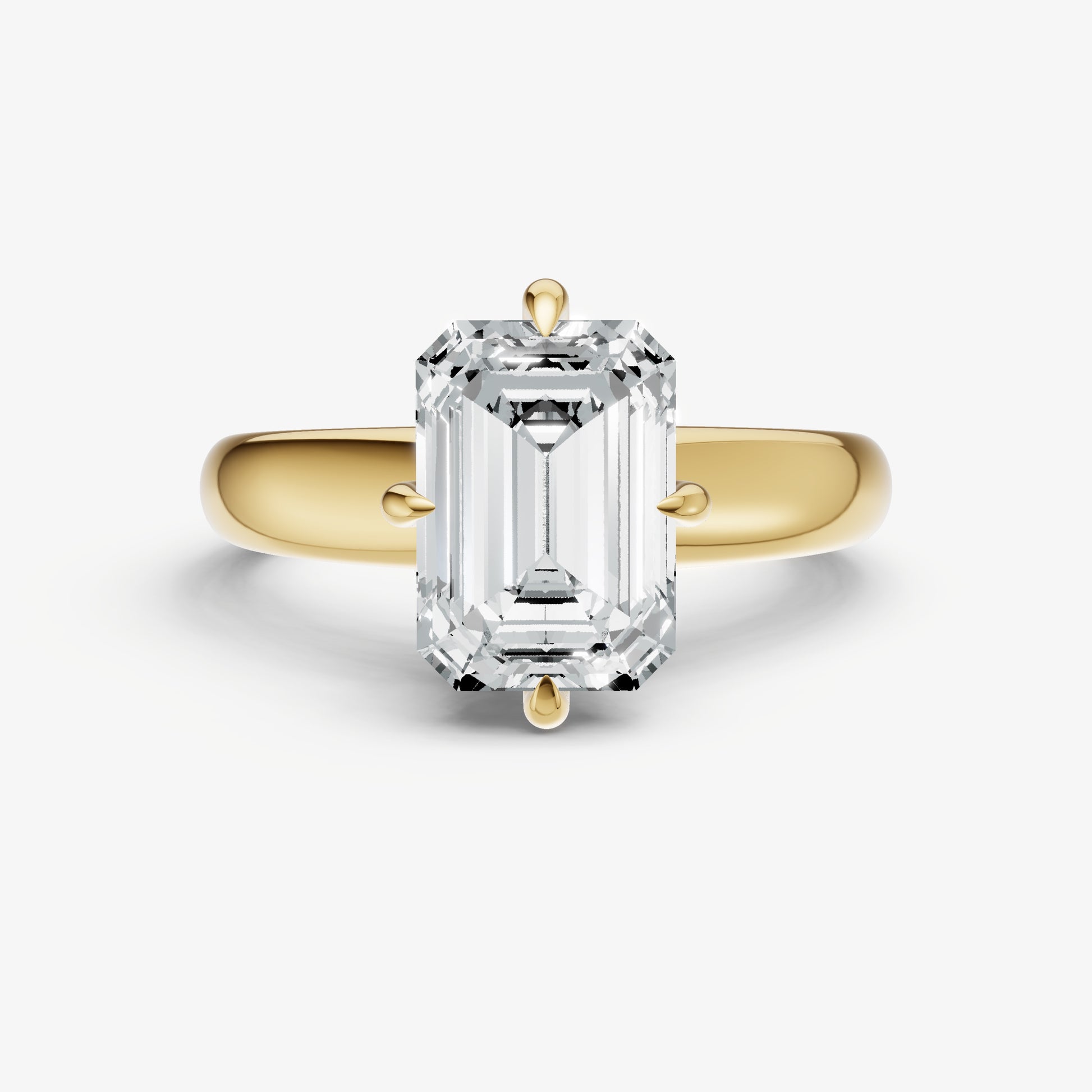 Emerald Compassss Claw Tapered Band