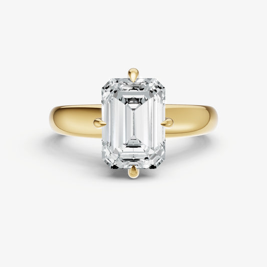 Emerald Compassss Claw Tapered Band