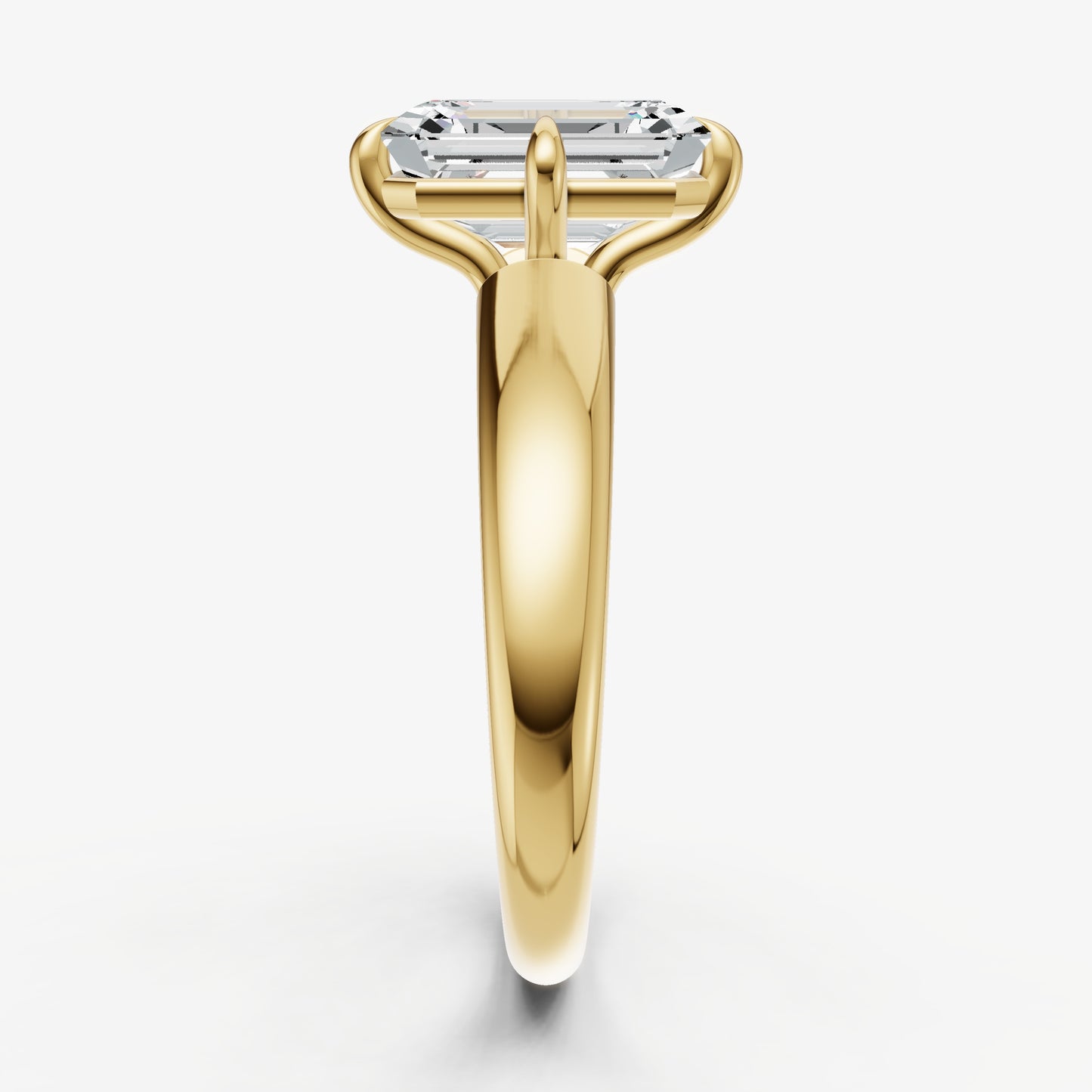 Emerald Compassss Claw Tapered Band