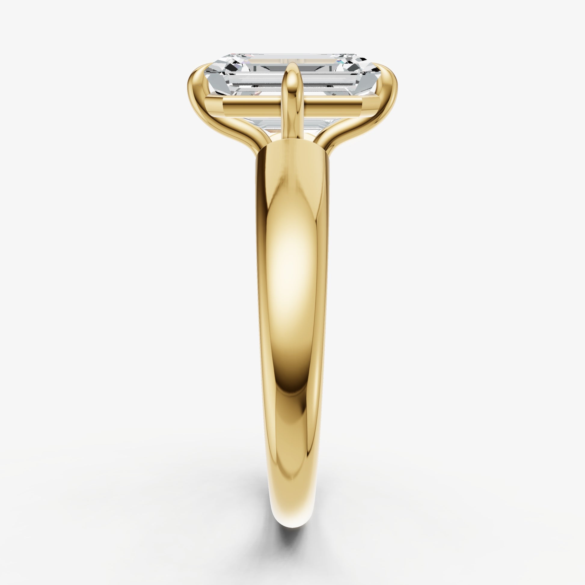 Emerald Compassss Claw Tapered Band