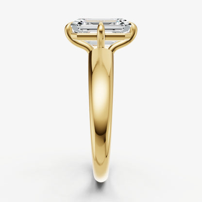Emerald Compassss Claw Tapered Band