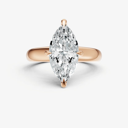 Marquise Compassss Claw Tapered Band