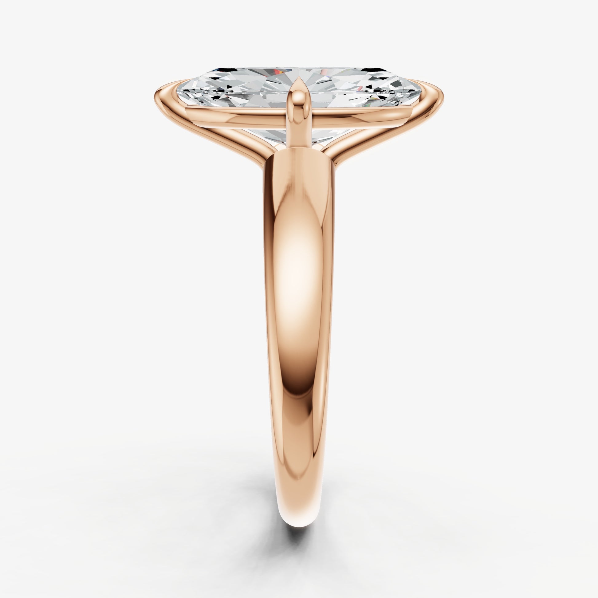 Marquise Compassss Claw Tapered Band