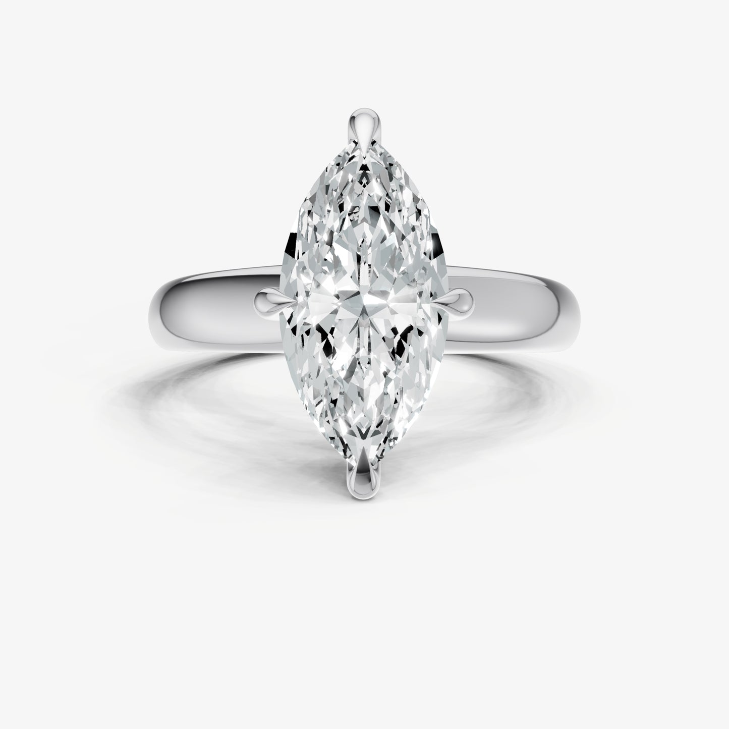 Marquise Compassss Claw Tapered Band