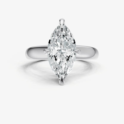 Marquise Compassss Claw Tapered Band