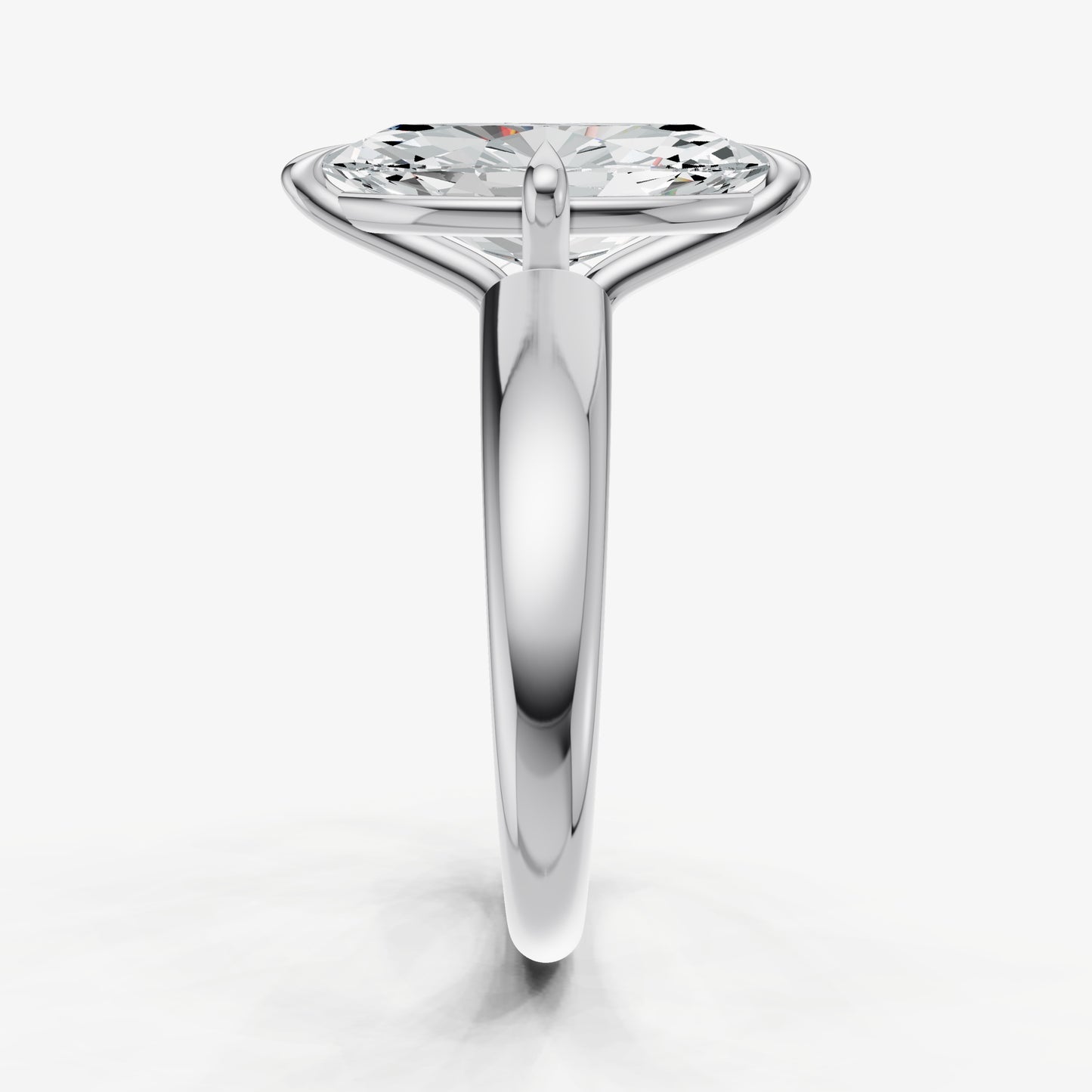 Marquise Compassss Claw Tapered Band