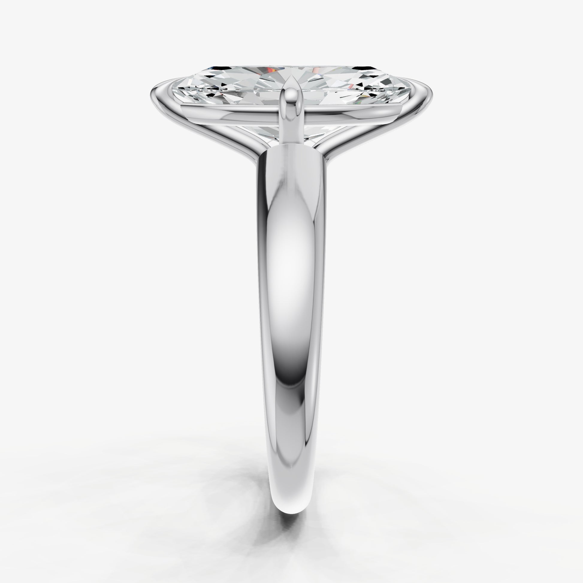 Marquise Compassss Claw Tapered Band