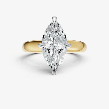 Marquise Compassss Claw Tapered Band