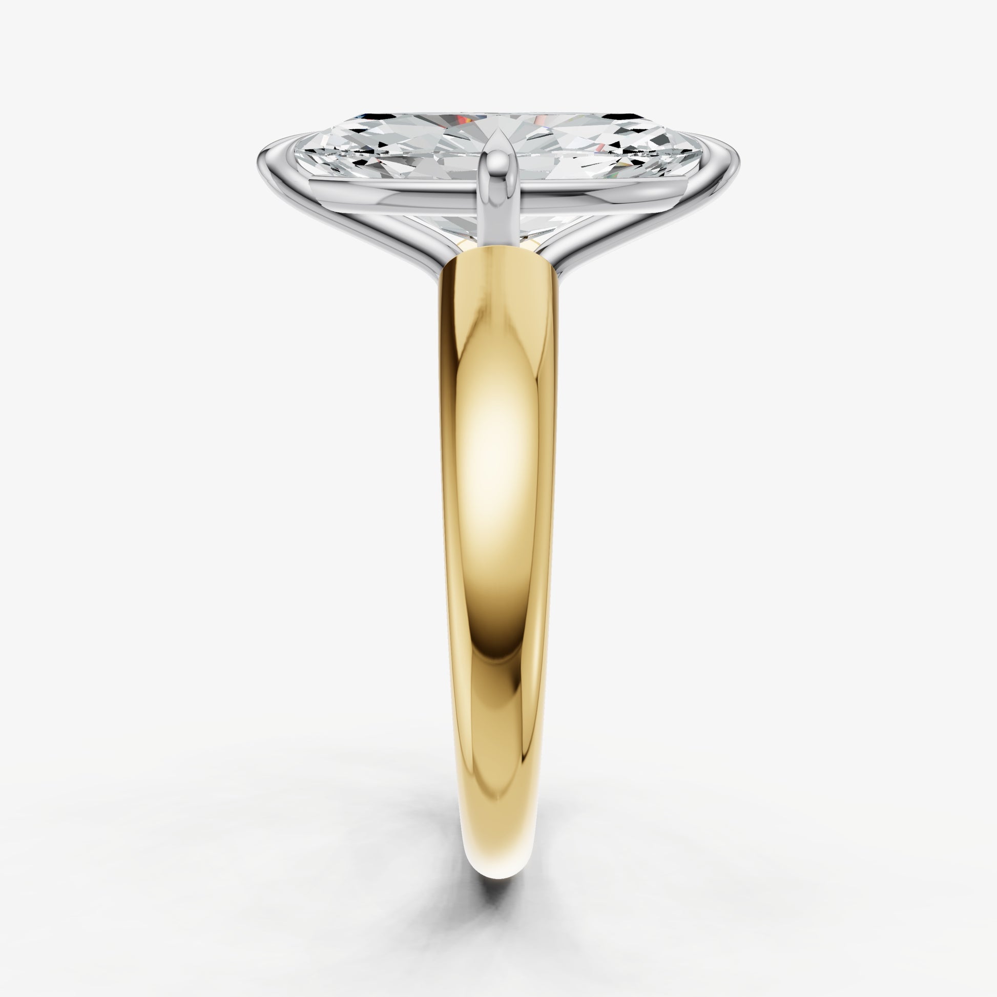 Marquise Compassss Claw Tapered Band