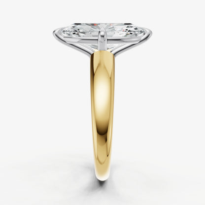 Marquise Compassss Claw Tapered Band