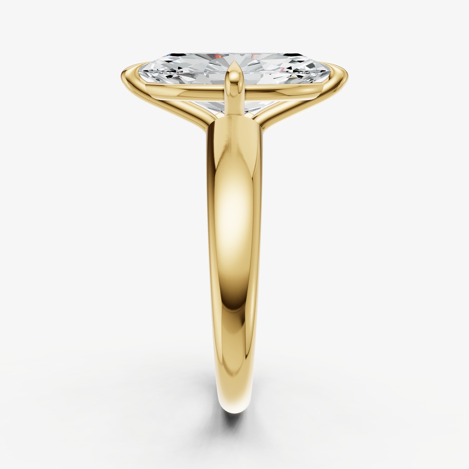 Marquise Compassss Claw Tapered Band