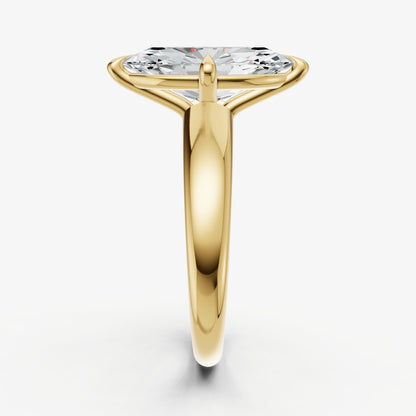 Marquise Compassss Claw Tapered Band
