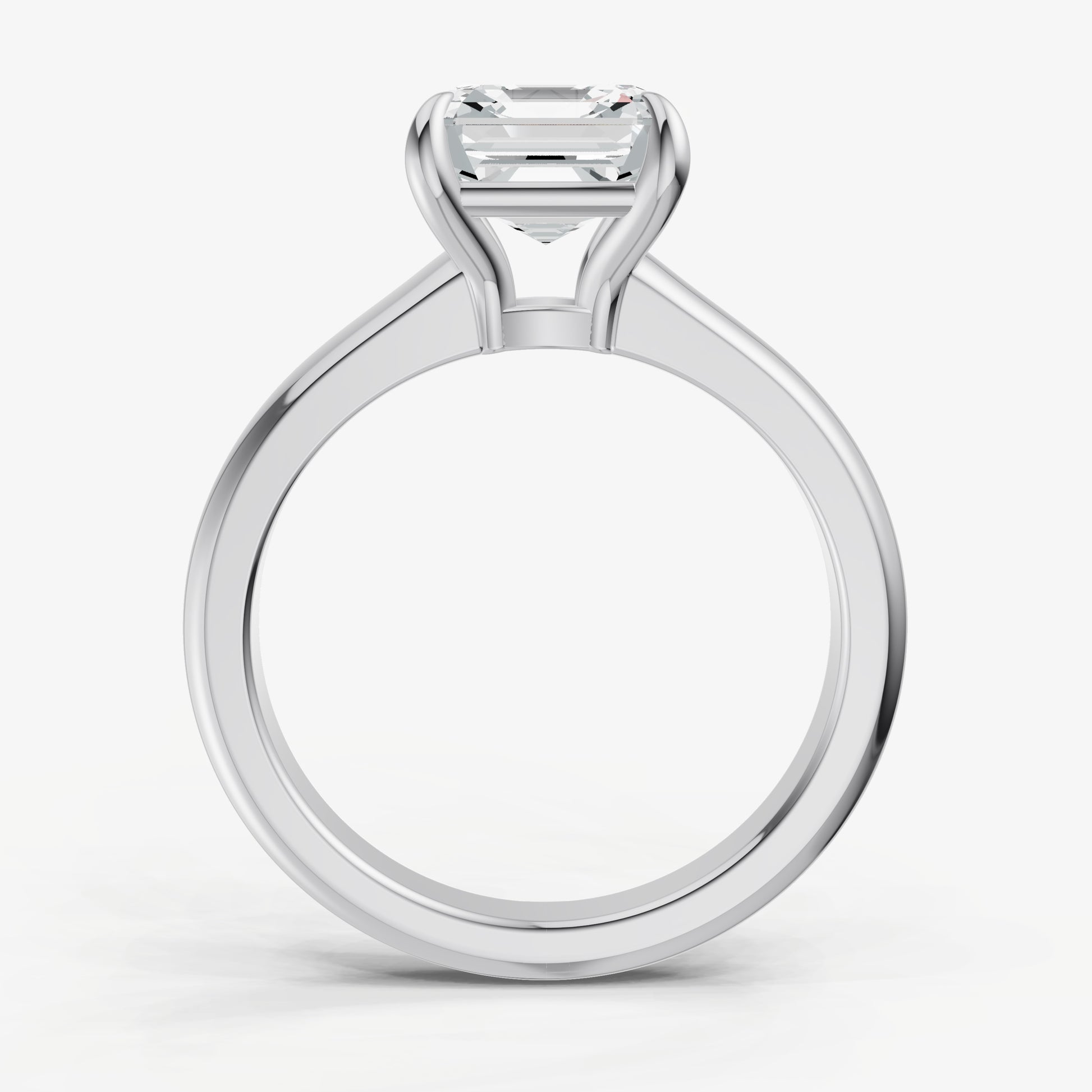 Asscher East-West Oval Diamond Solitaire Engagement Ring
