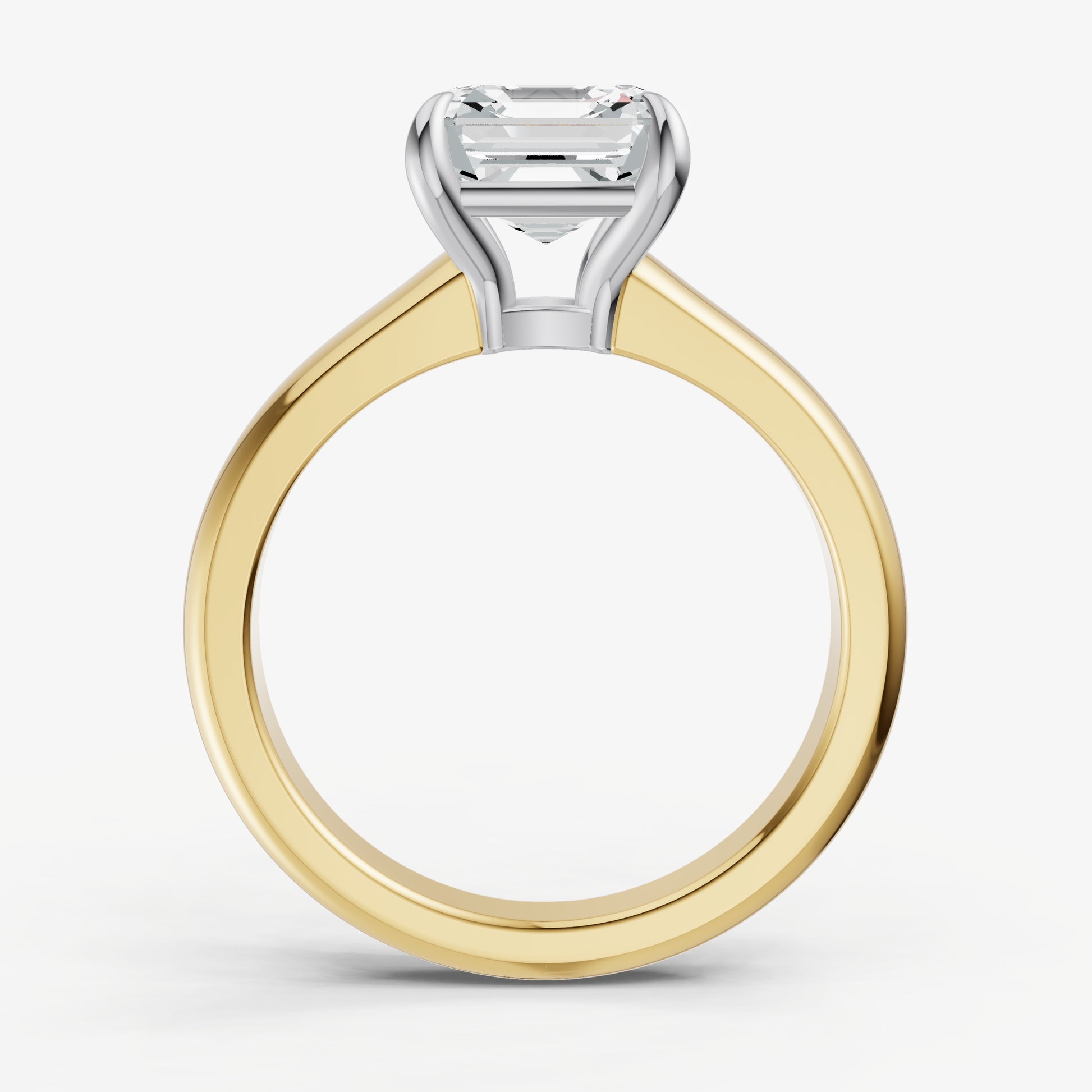 Asscher East-West Oval Diamond Solitaire Engagement Ring