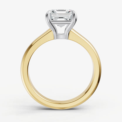 Asscher East-West Oval Diamond Solitaire Engagement Ring