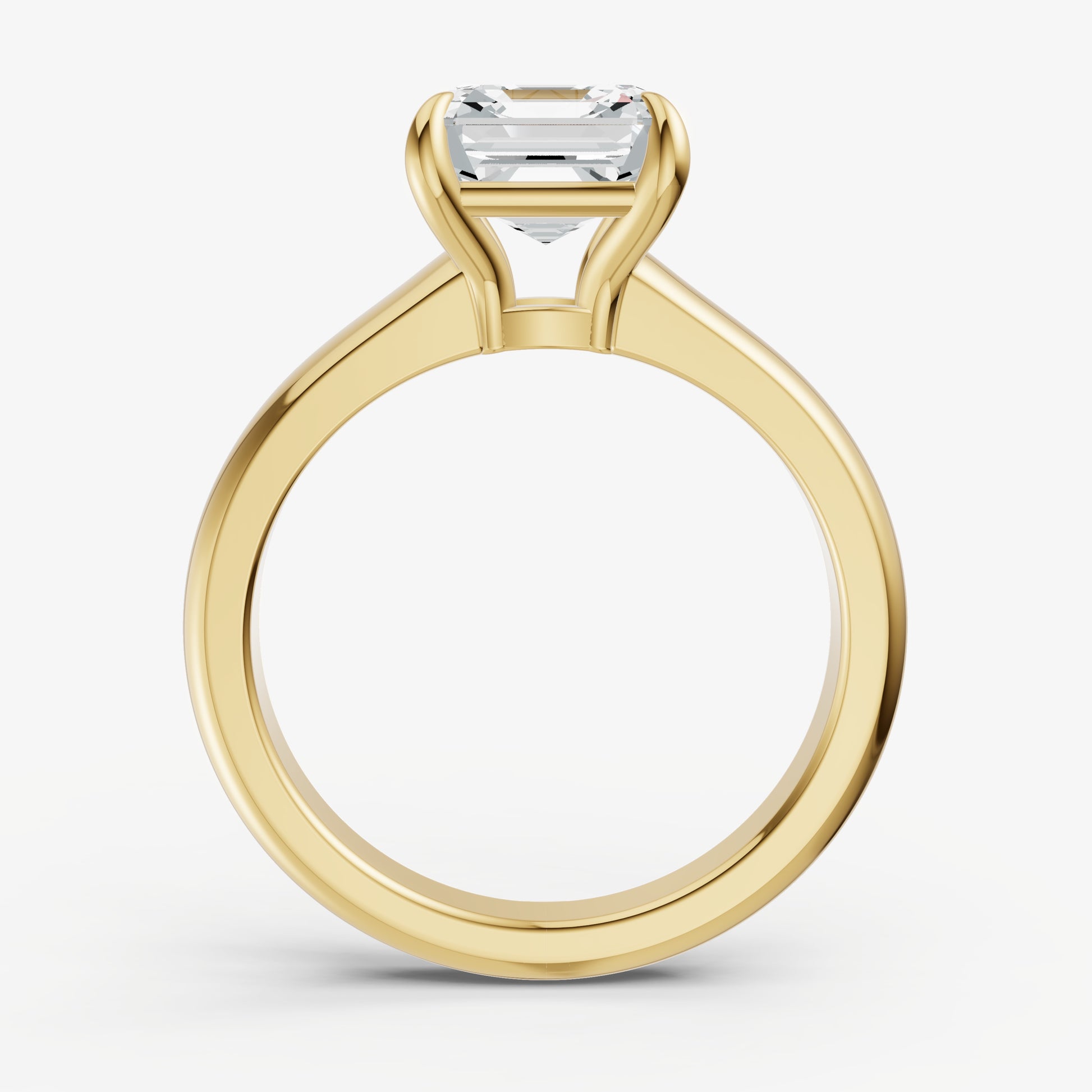 Asscher East-West Oval Diamond Solitaire Engagement Ring