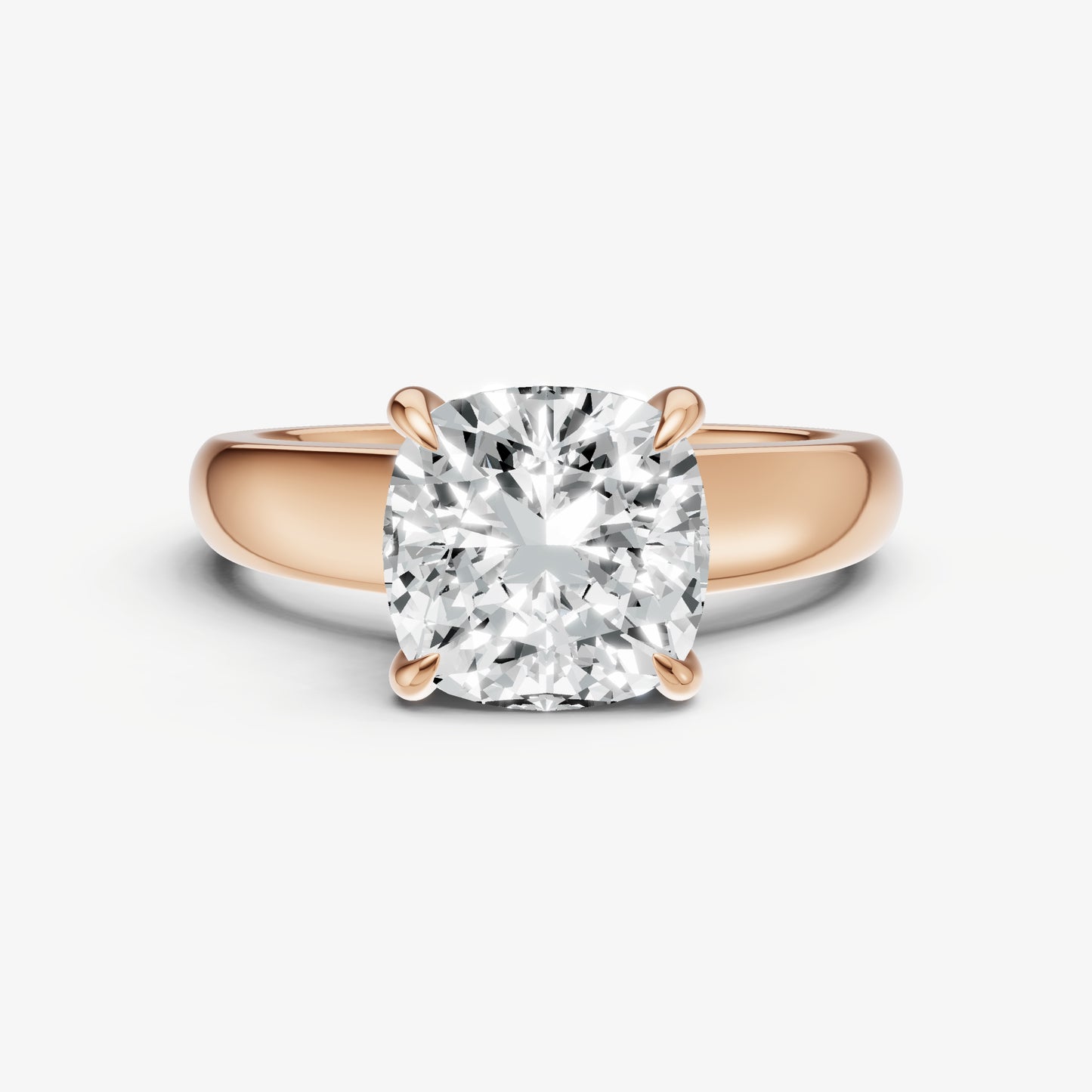 Cushion East-West Oval Diamond Solitaire Engagement Ring