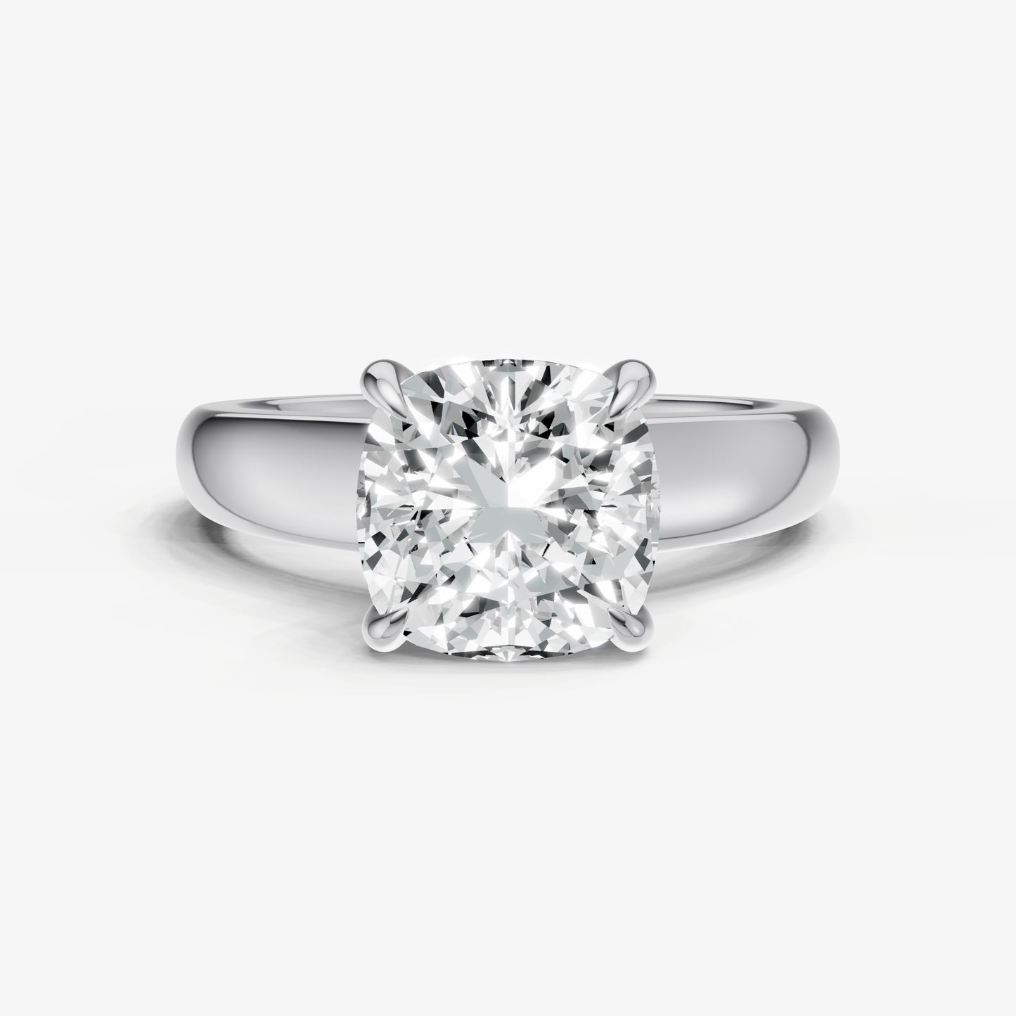 Cushion East-West Oval Diamond Solitaire Engagement Ring