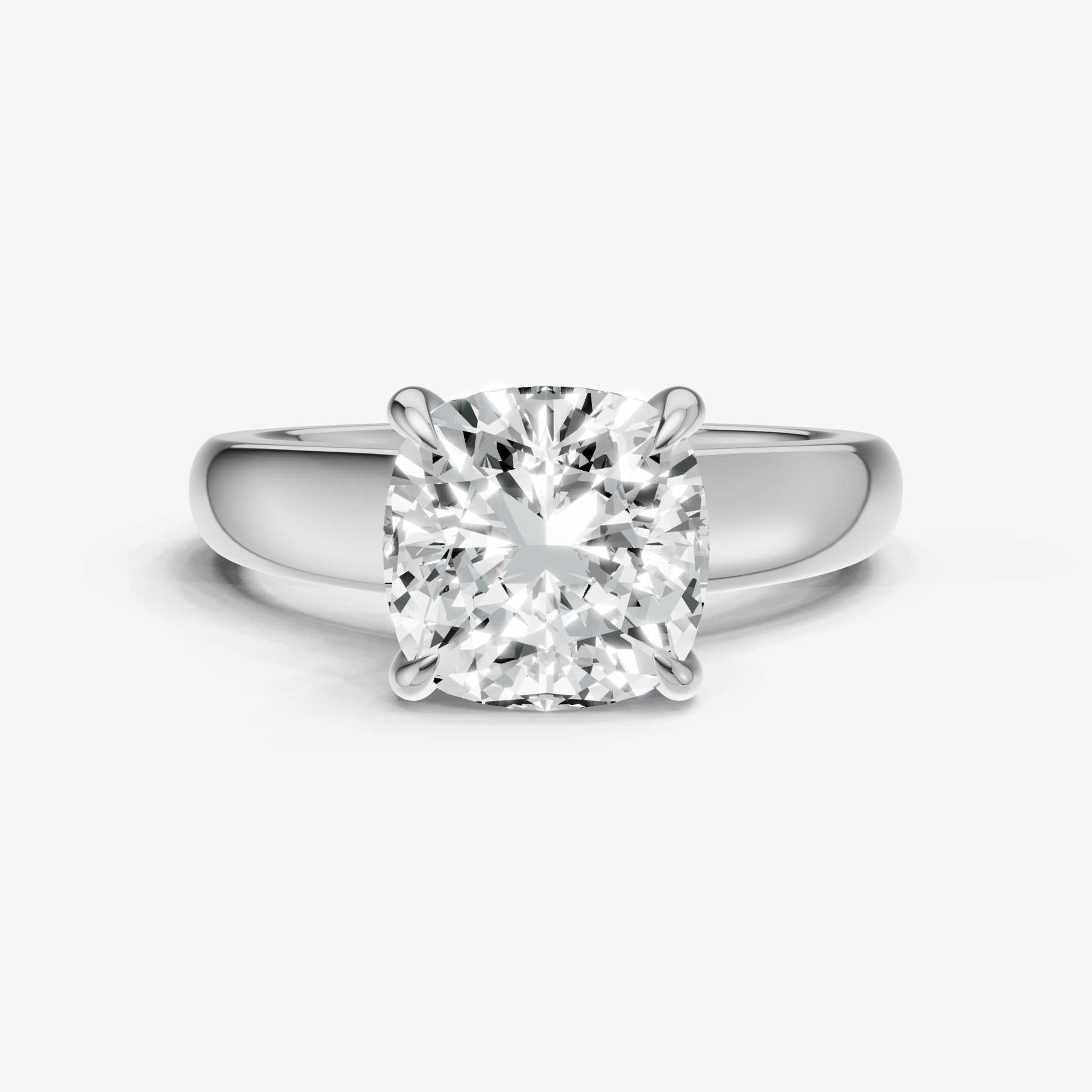 Cushion East-West Oval Diamond Solitaire Engagement Ring