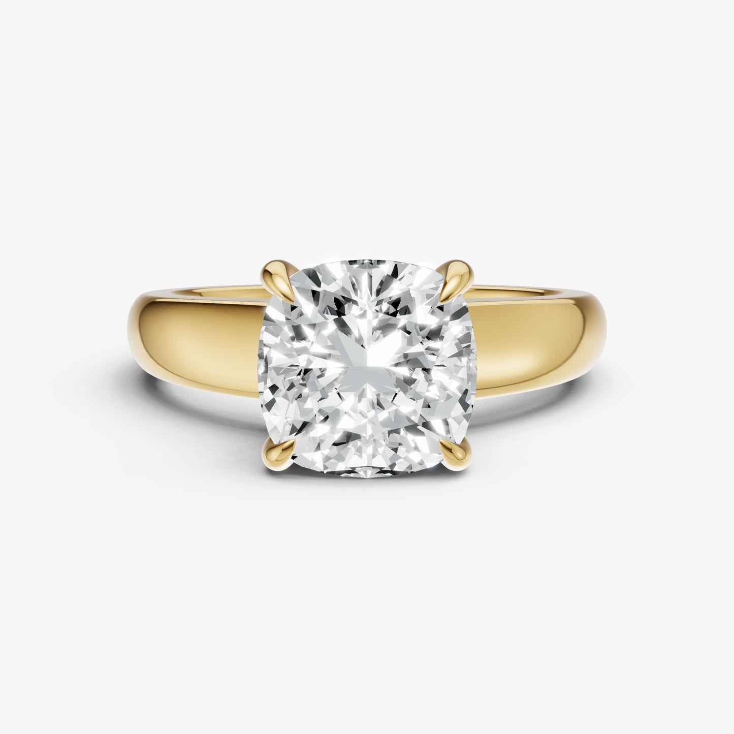 Cushion East-West Oval Diamond Solitaire Engagement Ring