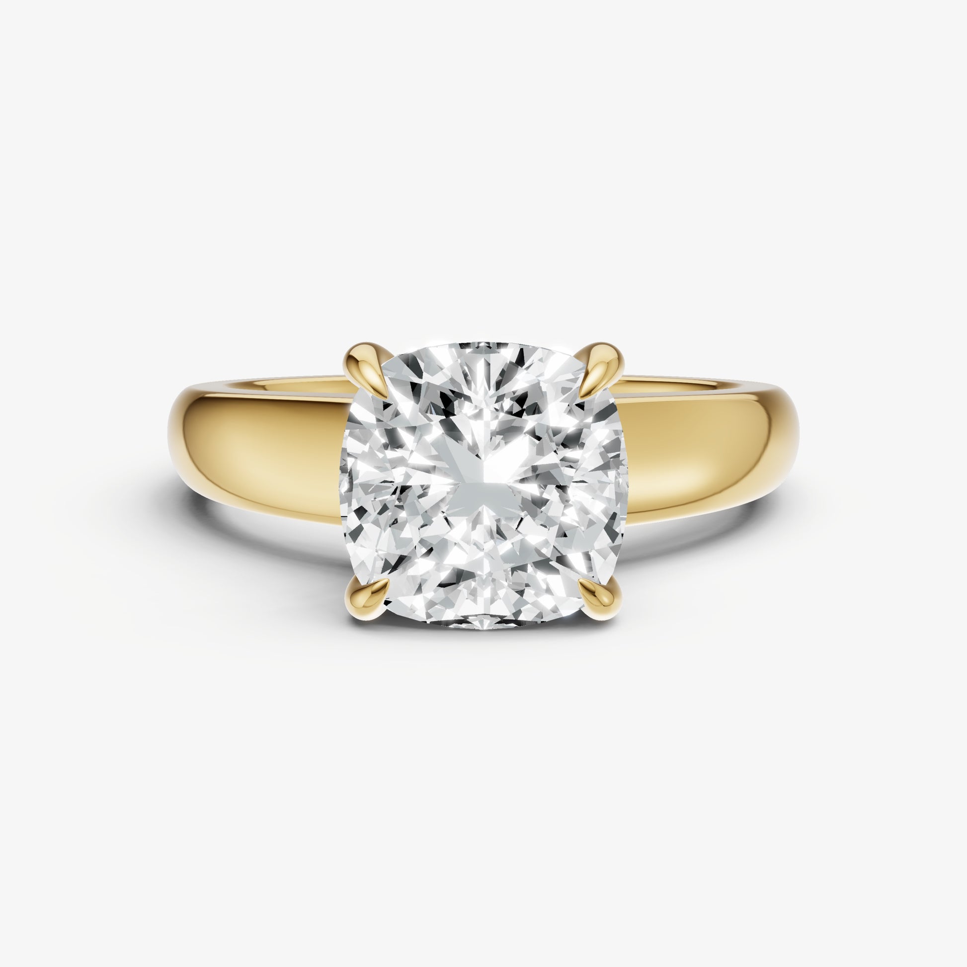 Cushion East-West Oval Diamond Solitaire Engagement Ring