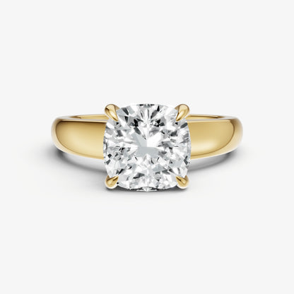 Cushion East-West Oval Diamond Solitaire Engagement Ring