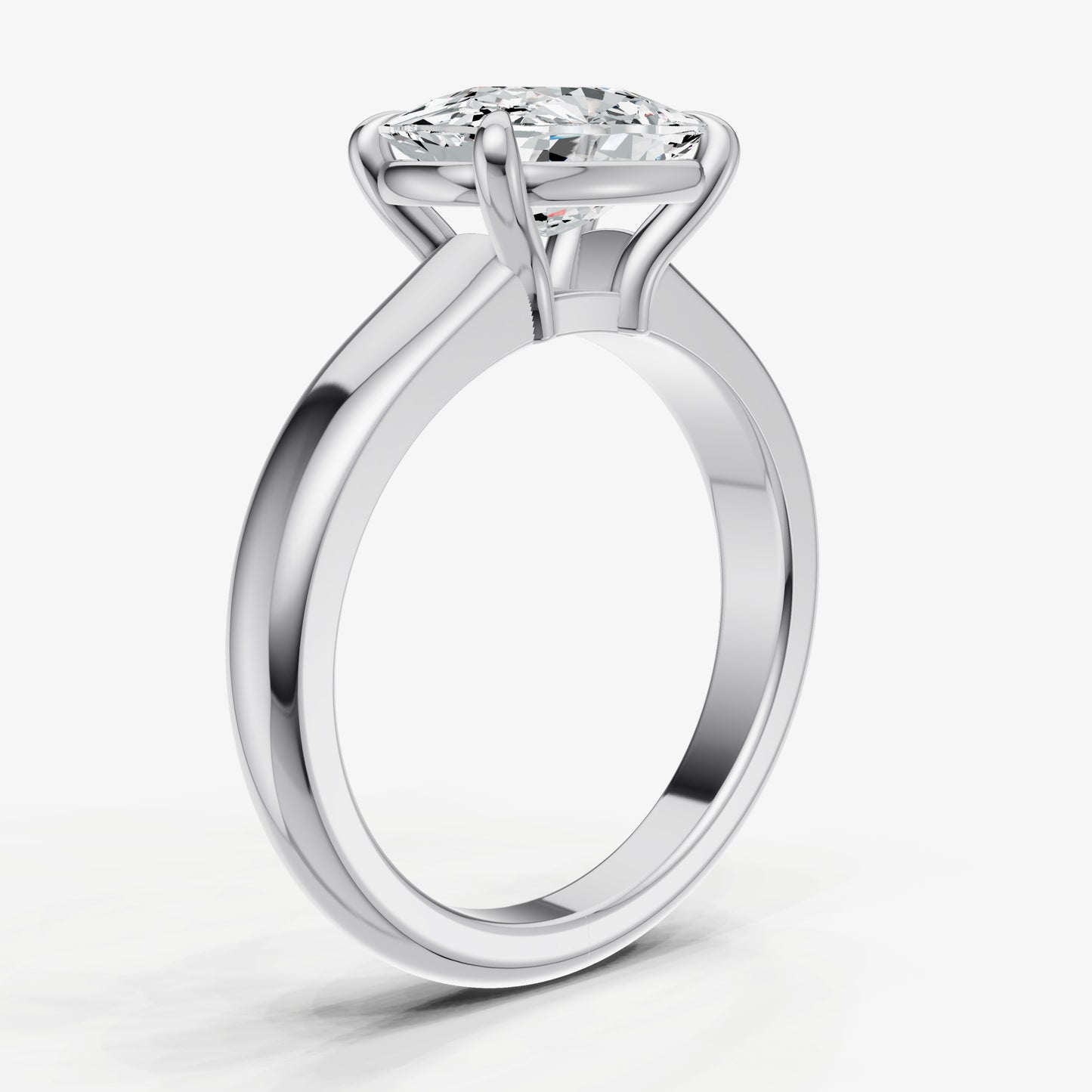 Old Miner East-West Oval Diamond Solitaire Engagement Ring