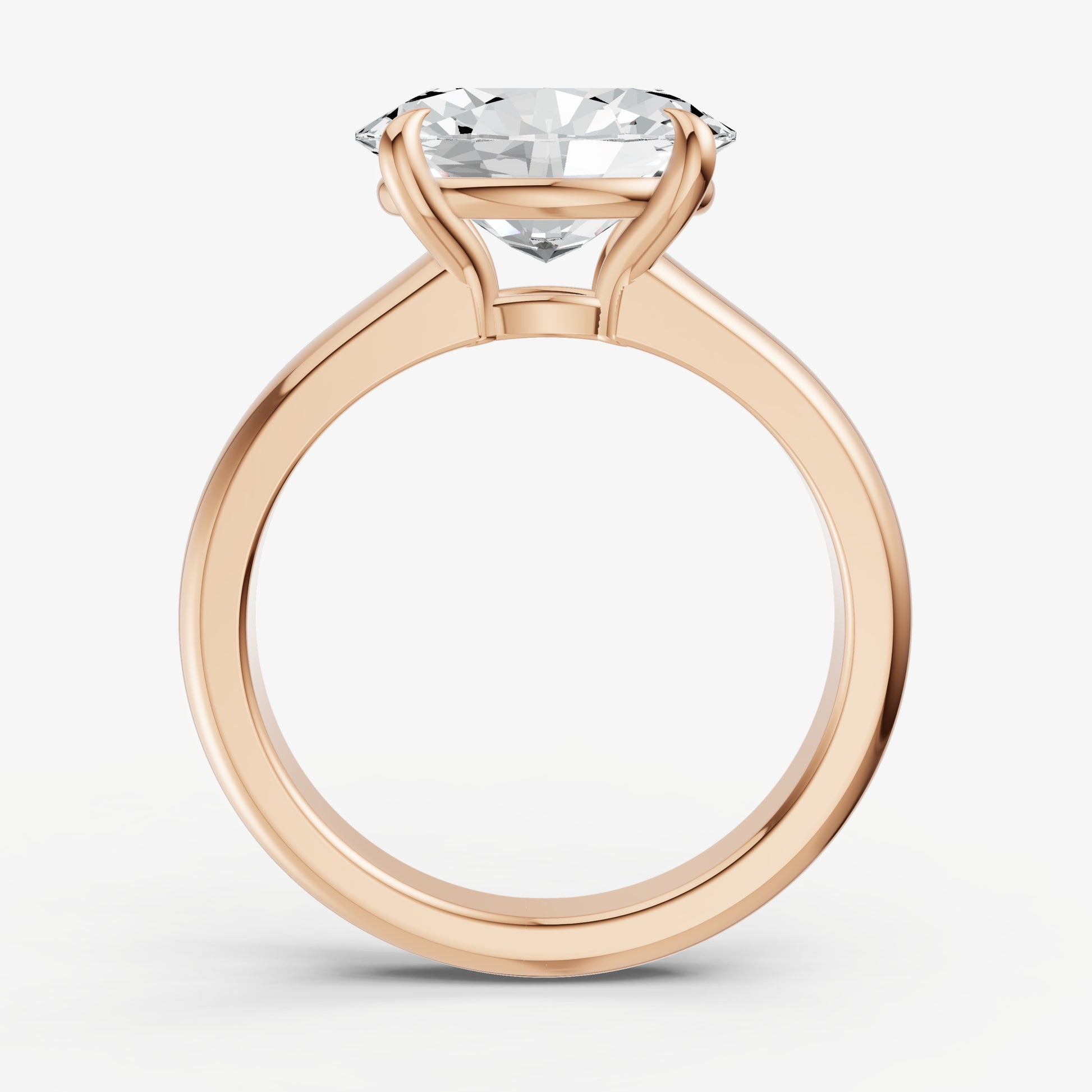 Oval East-West Oval Diamond Solitaire Engagement Ring
