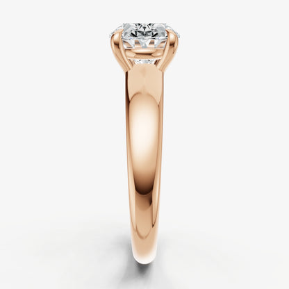 Oval East-West Oval Diamond Solitaire Engagement Ring