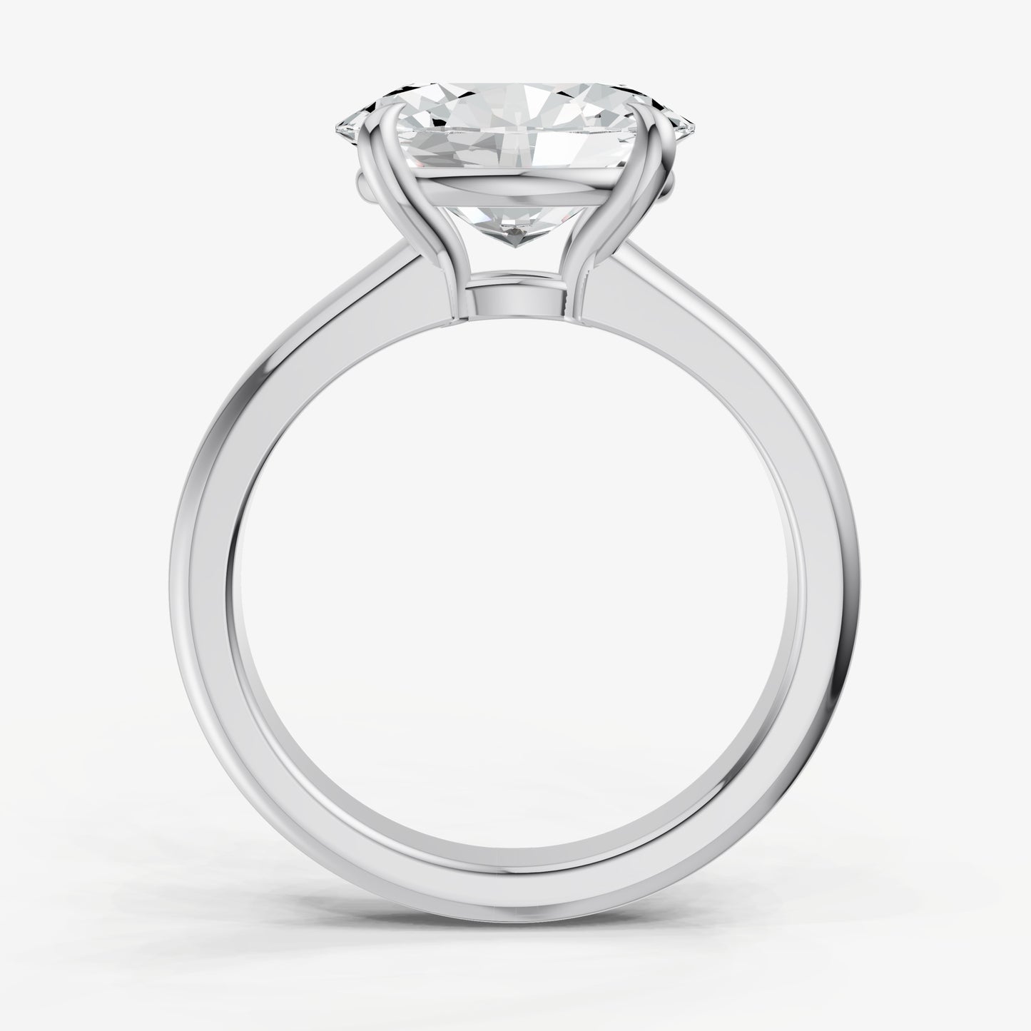 Oval East-West Oval Diamond Solitaire Engagement Ring
