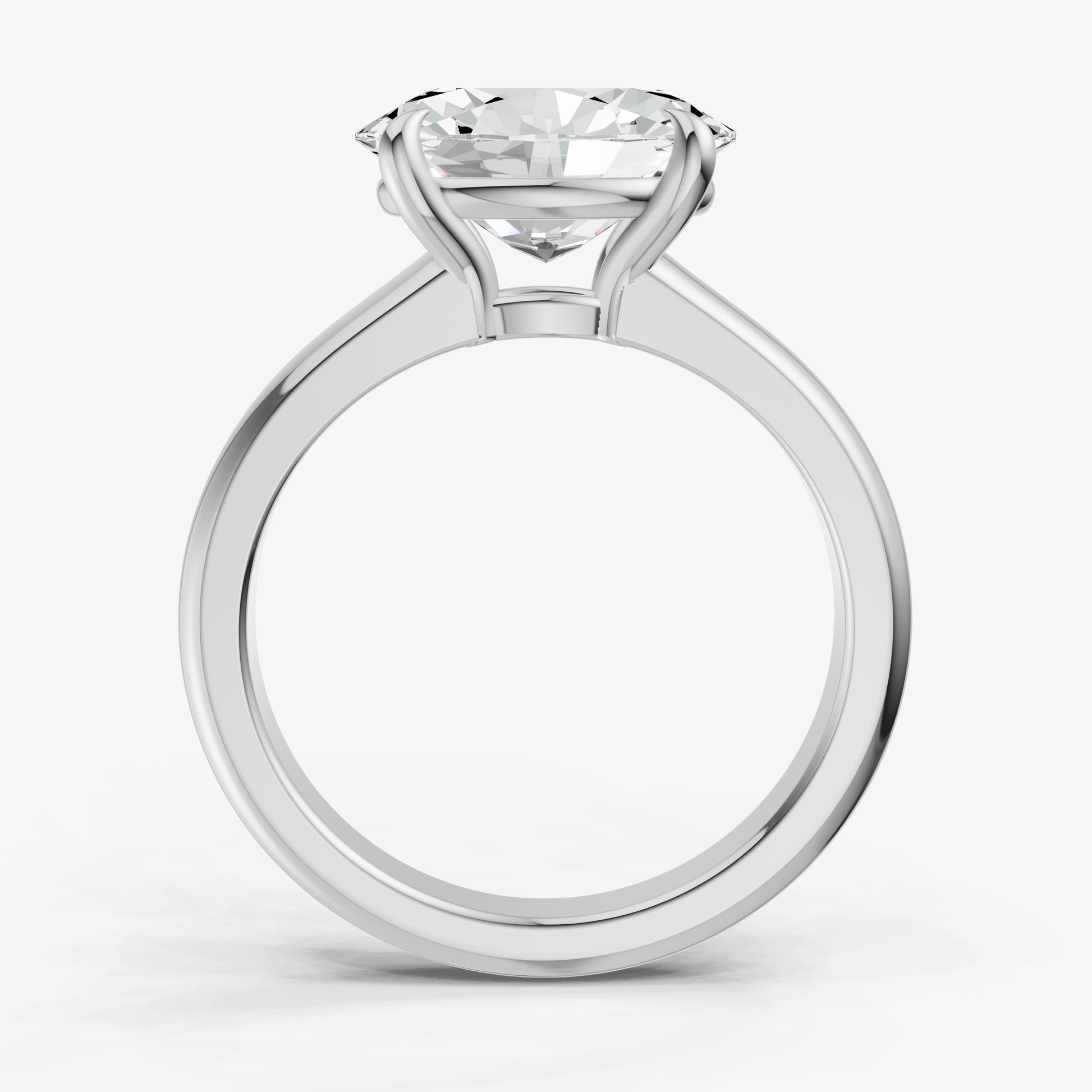 Oval East-West Oval Diamond Solitaire Engagement Ring