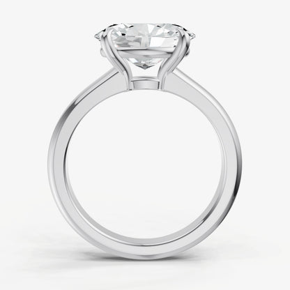 Oval East-West Oval Diamond Solitaire Engagement Ring