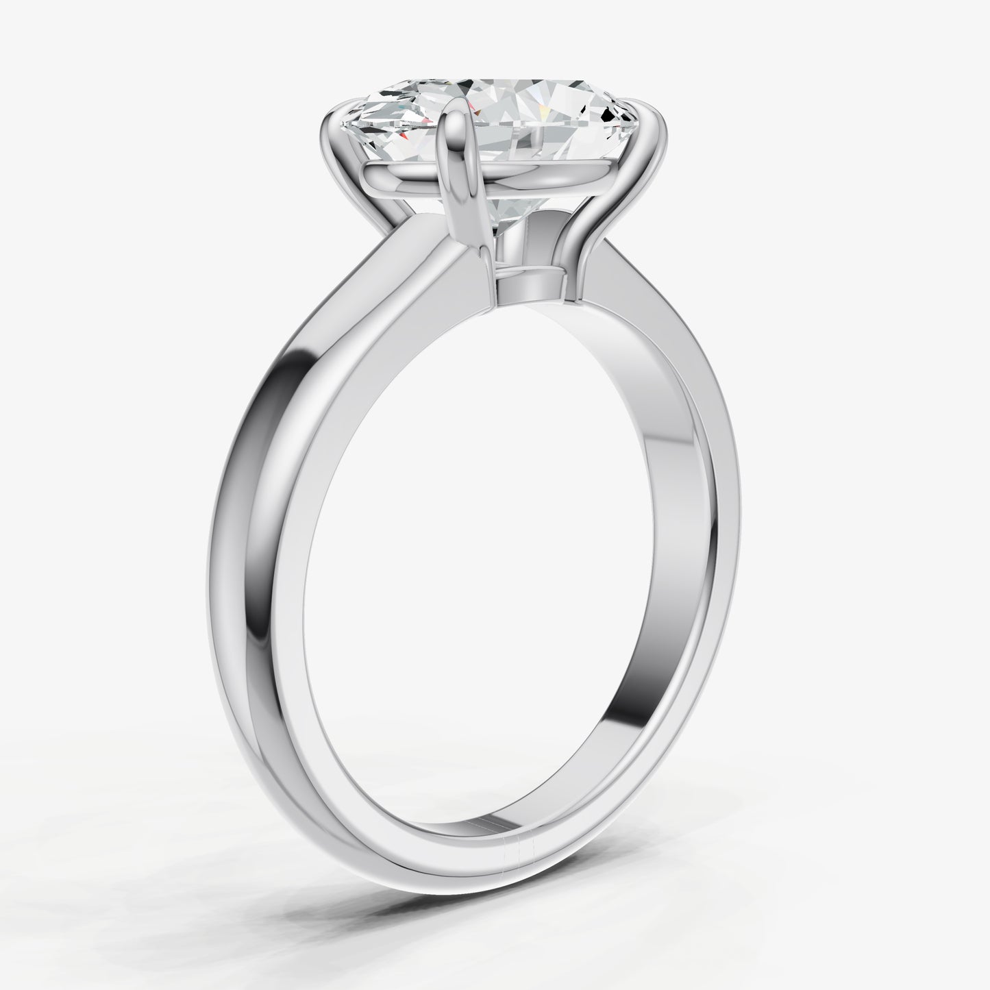 Oval East-West Oval Diamond Solitaire Engagement Ring