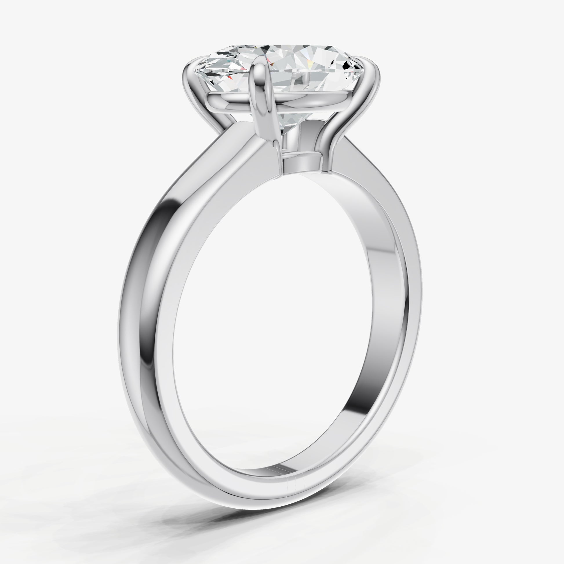 Oval East-West Oval Diamond Solitaire Engagement Ring