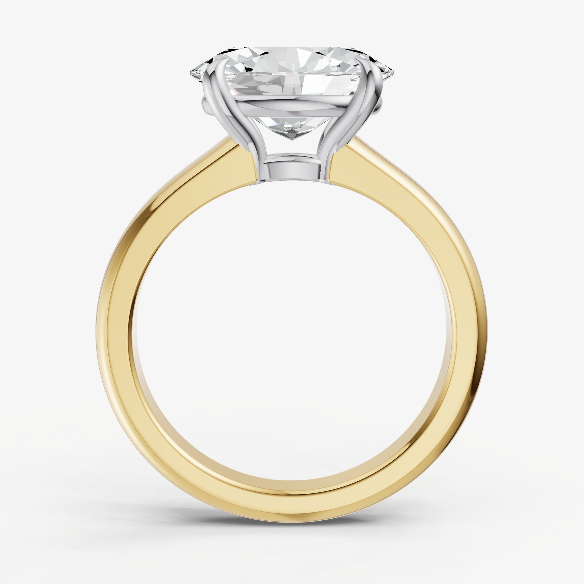 Oval East-West Oval Diamond Solitaire Engagement Ring