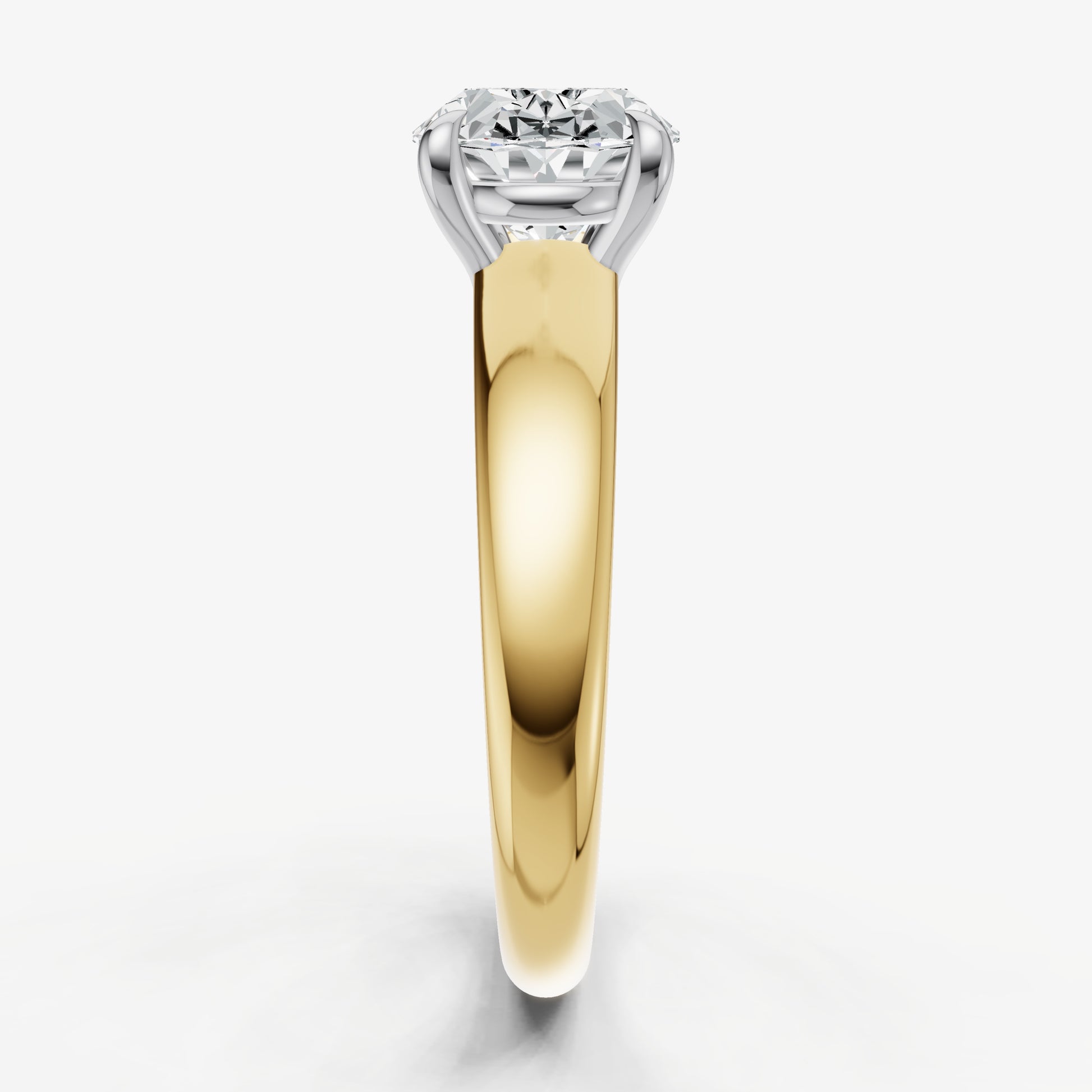 Oval East-West Oval Diamond Solitaire Engagement Ring