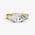 Pear East-West Diamond Solitaire Engagement Ring