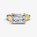Radiant East-West Diamond Solitaire Engagement Ring