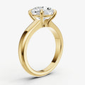 Round East-West Diamond Solitaire Engagement Ring